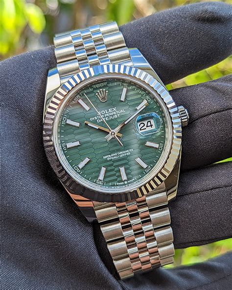 ladies rolex green face|rolex date just green dial.